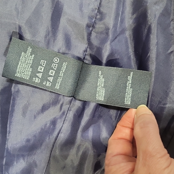 TOMMY HILFIGER Navy Blue Lightweight Quilted Hooded Puffer Jacket-Flawed - Picture 12 of 16